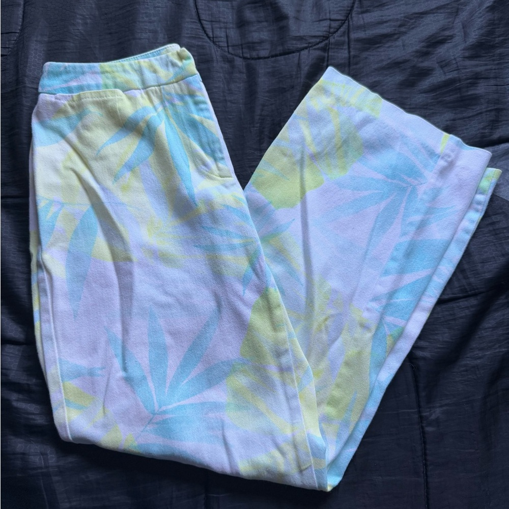 Talbots Pastel Floral 80s Print Pants